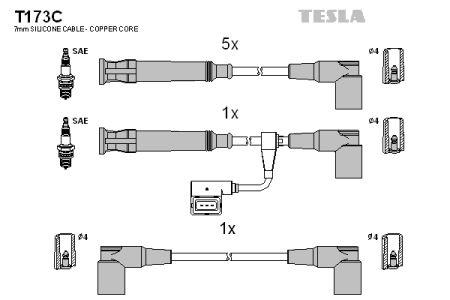 Tesla T173C Дроти високовольтні, комплект T173C: Купити в Україні - Добра ціна на EXIST.UA!
