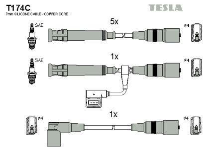 Tesla T174C Дроти високовольтні, комплект T174C: Купити в Україні - Добра ціна на EXIST.UA!