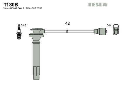 Tesla T180B Дроти високовольтні, комплект T180B: Купити в Україні - Добра ціна на EXIST.UA!