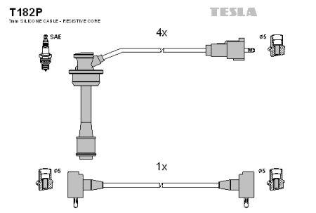 Tesla T182P Дроти високовольтні, комплект T182P: Купити в Україні - Добра ціна на EXIST.UA!