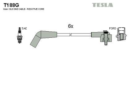 Tesla T188G Дроти високовольтні, комплект T188G: Купити в Україні - Добра ціна на EXIST.UA!