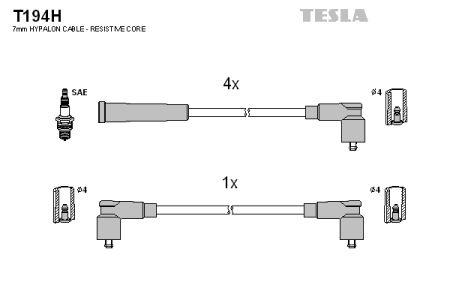 Tesla T194H Дроти високовольтні, комплект T194H: Купити в Україні - Добра ціна на EXIST.UA!