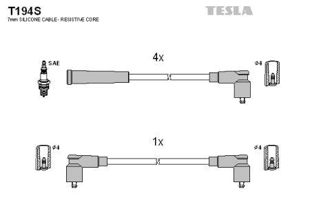 Tesla T194S Дроти високовольтні, комплект T194S: Купити в Україні - Добра ціна на EXIST.UA!