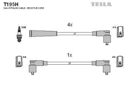 Tesla T195H Дроти високовольтні, комплект T195H: Купити в Україні - Добра ціна на EXIST.UA!