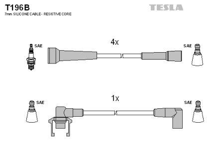 Tesla T196B Дроти високовольтні, комплект T196B: Купити в Україні - Добра ціна на EXIST.UA!