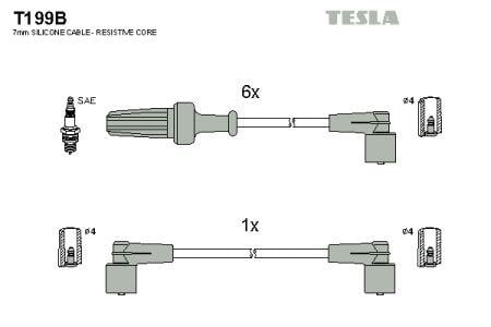 Tesla T199B Дроти високовольтні, комплект T199B: Купити в Україні - Добра ціна на EXIST.UA!