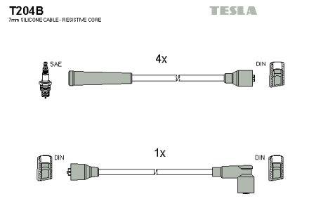Tesla T204B Дроти високовольтні, комплект T204B: Купити в Україні - Добра ціна на EXIST.UA!