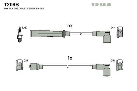 Tesla T208B Дроти високовольтні, комплект T208B: Купити в Україні - Добра ціна на EXIST.UA!