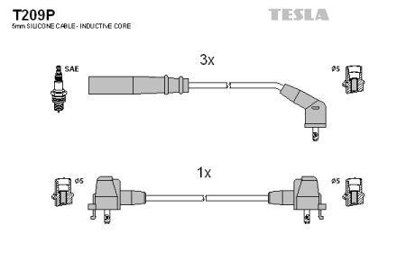 Tesla T209P Дроти високовольтні, комплект T209P: Приваблива ціна - Купити в Україні на EXIST.UA!