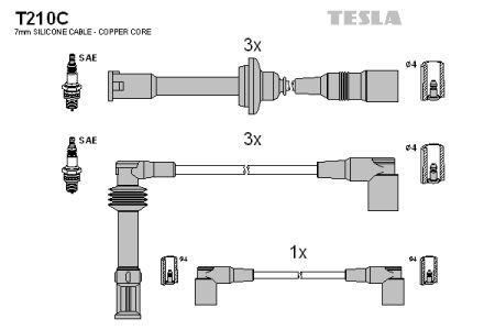 Tesla T210C Дроти високовольтні, комплект T210C: Купити в Україні - Добра ціна на EXIST.UA!