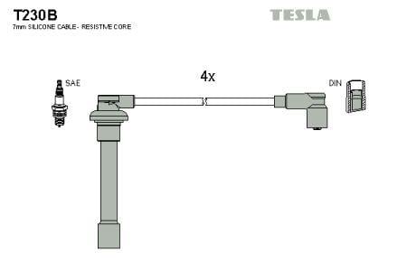 Tesla T230B Дроти високовольтні, комплект T230B: Купити в Україні - Добра ціна на EXIST.UA!
