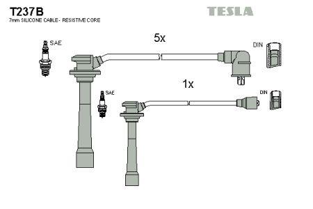 Tesla T237B Дроти високовольтні, комплект T237B: Купити в Україні - Добра ціна на EXIST.UA!
