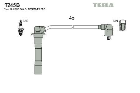 Tesla T245B Дроти високовольтні, комплект T245B: Купити в Україні - Добра ціна на EXIST.UA!