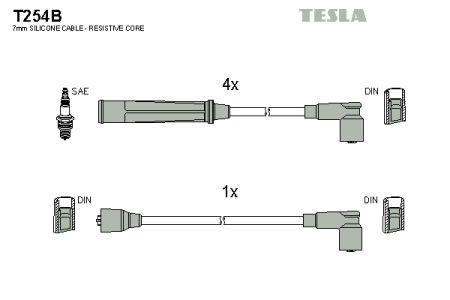 Tesla T254B Дроти високовольтні, комплект T254B: Купити в Україні - Добра ціна на EXIST.UA!
