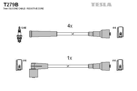 Tesla T279B Дроти високовольтні, комплект T279B: Купити в Україні - Добра ціна на EXIST.UA!