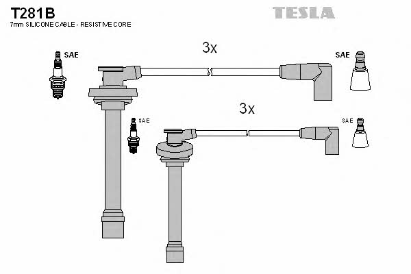 Tesla T281B Дроти високовольтні, комплект T281B: Купити в Україні - Добра ціна на EXIST.UA!
