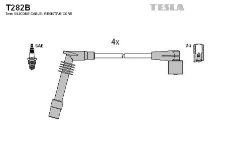 Tesla T282B Дроти високовольтні, комплект T282B: Купити в Україні - Добра ціна на EXIST.UA!