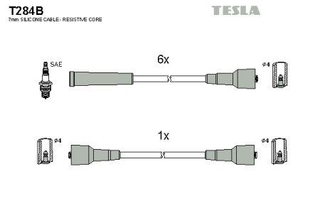 Tesla T284B Дроти високовольтні, комплект T284B: Купити в Україні - Добра ціна на EXIST.UA!