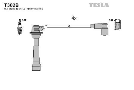 Tesla T302B Дроти високовольтні, комплект T302B: Купити в Україні - Добра ціна на EXIST.UA!