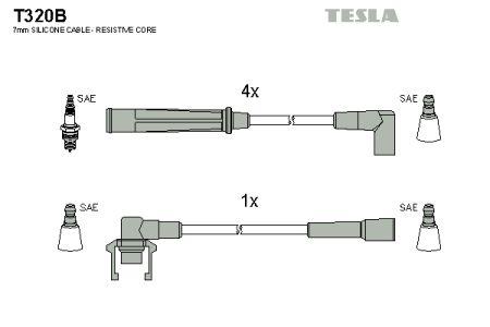 Tesla T320B Дроти високовольтні, комплект T320B: Купити в Україні - Добра ціна на EXIST.UA!