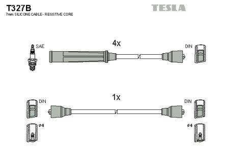 Tesla T327B Дроти високовольтні, комплект T327B: Купити в Україні - Добра ціна на EXIST.UA!