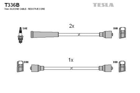 Tesla T336B Дроти високовольтні, комплект T336B: Купити в Україні - Добра ціна на EXIST.UA!