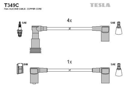 Tesla T349C Дроти високовольтні, комплект T349C: Купити в Україні - Добра ціна на EXIST.UA!