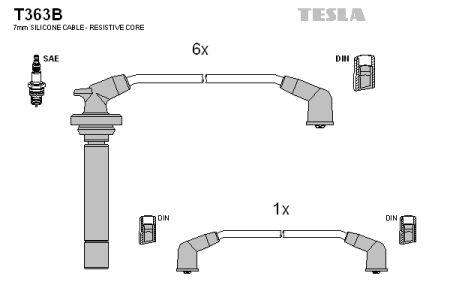 Tesla T363B Дроти високовольтні, комплект T363B: Купити в Україні - Добра ціна на EXIST.UA!