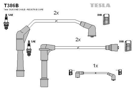 Tesla T386B Дроти високовольтні, комплект T386B: Купити в Україні - Добра ціна на EXIST.UA!