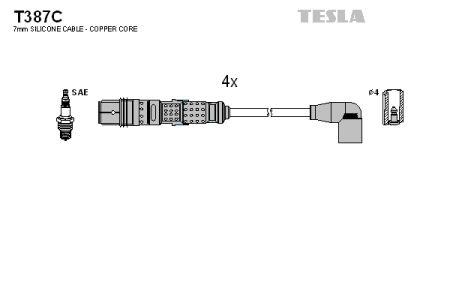 Tesla T387C Дроти високовольтні, комплект T387C: Купити в Україні - Добра ціна на EXIST.UA!