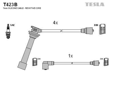 Tesla T423B Дроти високовольтні, комплект T423B: Купити в Україні - Добра ціна на EXIST.UA!