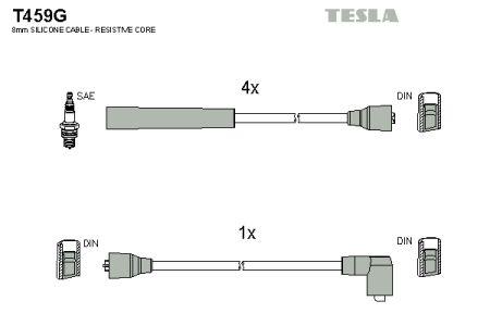 Tesla T459G Дроти високовольтні, комплект T459G: Купити в Україні - Добра ціна на EXIST.UA!