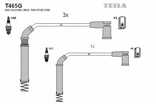 Tesla T465G Дроти високовольтні, комплект T465G: Купити в Україні - Добра ціна на EXIST.UA!