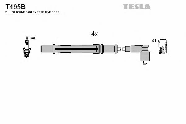 Провода высоковольтные, комплект Tesla T495B