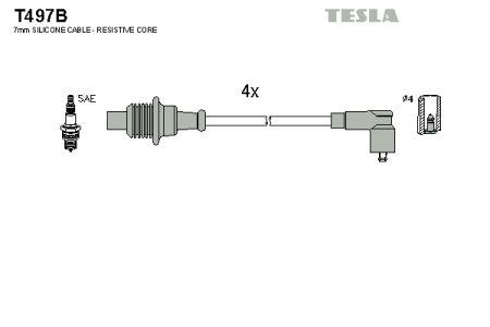 Tesla T497B Дроти високовольтні, комплект T497B: Приваблива ціна - Купити в Україні на EXIST.UA!