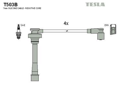 Tesla T503B Дроти високовольтні, комплект T503B: Купити в Україні - Добра ціна на EXIST.UA!