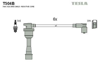Tesla T504B Дроти високовольтні, комплект T504B: Купити в Україні - Добра ціна на EXIST.UA!