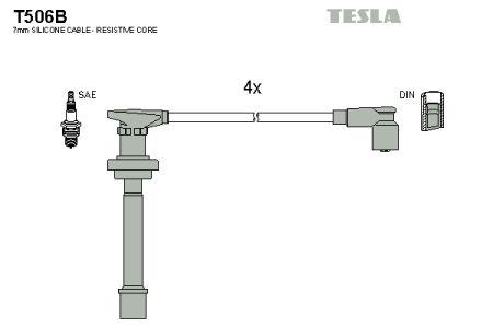 Tesla T506B Дроти високовольтні, комплект T506B: Купити в Україні - Добра ціна на EXIST.UA!