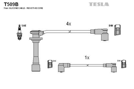 Tesla T509B Дроти високовольтні, комплект T509B: Купити в Україні - Добра ціна на EXIST.UA!
