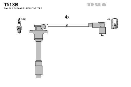 Tesla T518B Дроти високовольтні, комплект T518B: Купити в Україні - Добра ціна на EXIST.UA!