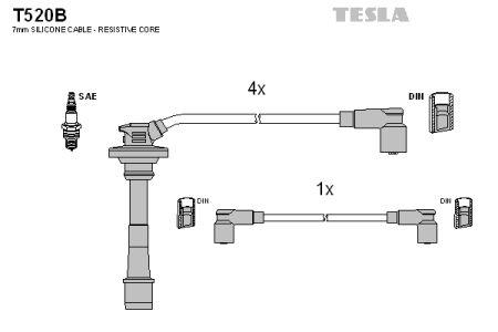Tesla T520B Дроти високовольтні, комплект T520B: Приваблива ціна - Купити в Україні на EXIST.UA!
