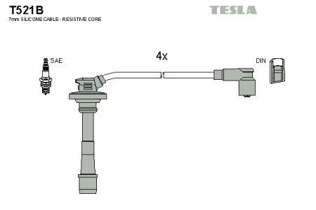 Tesla T521B Дроти високовольтні, комплект T521B: Купити в Україні - Добра ціна на EXIST.UA!