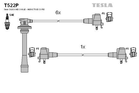 Tesla T522P Дроти високовольтні, комплект T522P: Купити в Україні - Добра ціна на EXIST.UA!