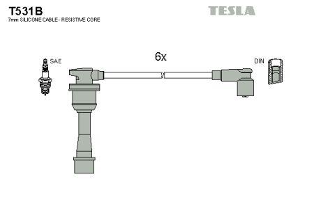 Tesla T531B Дроти високовольтні, комплект T531B: Купити в Україні - Добра ціна на EXIST.UA!