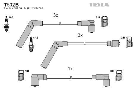 Tesla T532B Дроти високовольтні, комплект T532B: Купити в Україні - Добра ціна на EXIST.UA!