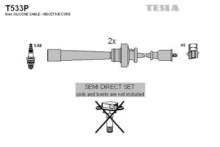 Дроти високовольтні, комплект Tesla T533P