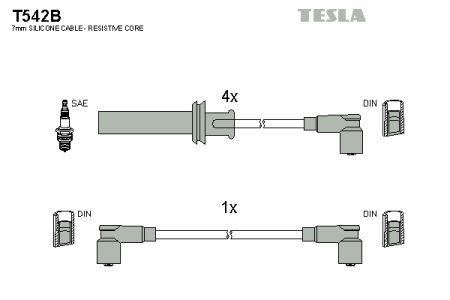 Tesla T542B Дроти високовольтні, комплект T542B: Купити в Україні - Добра ціна на EXIST.UA!
