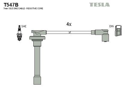 Tesla T547B Дроти високовольтні, комплект T547B: Купити в Україні - Добра ціна на EXIST.UA!