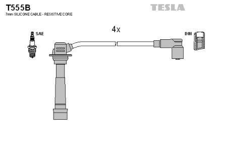 Tesla T555B Дроти високовольтні, комплект T555B: Купити в Україні - Добра ціна на EXIST.UA!