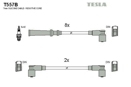 Tesla T557B Дроти високовольтні, комплект T557B: Купити в Україні - Добра ціна на EXIST.UA!